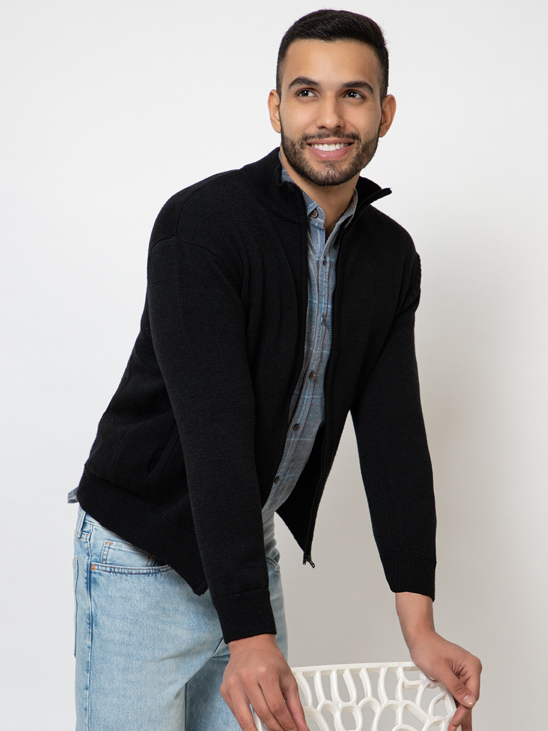 ARMISTO Men Woolen Full Zipper Sweater