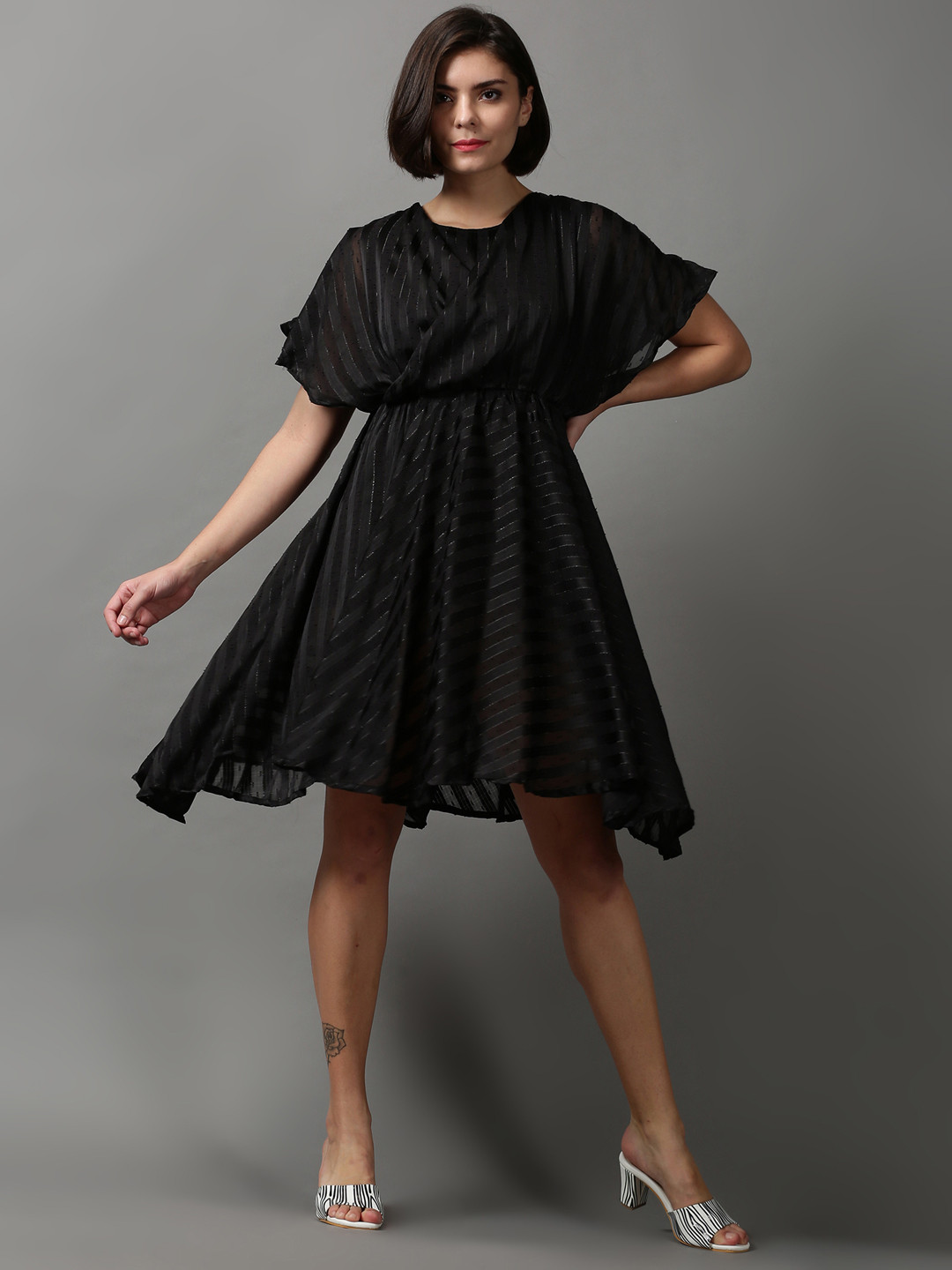 SHOWOFF Fit & Flare Jacquard Dress