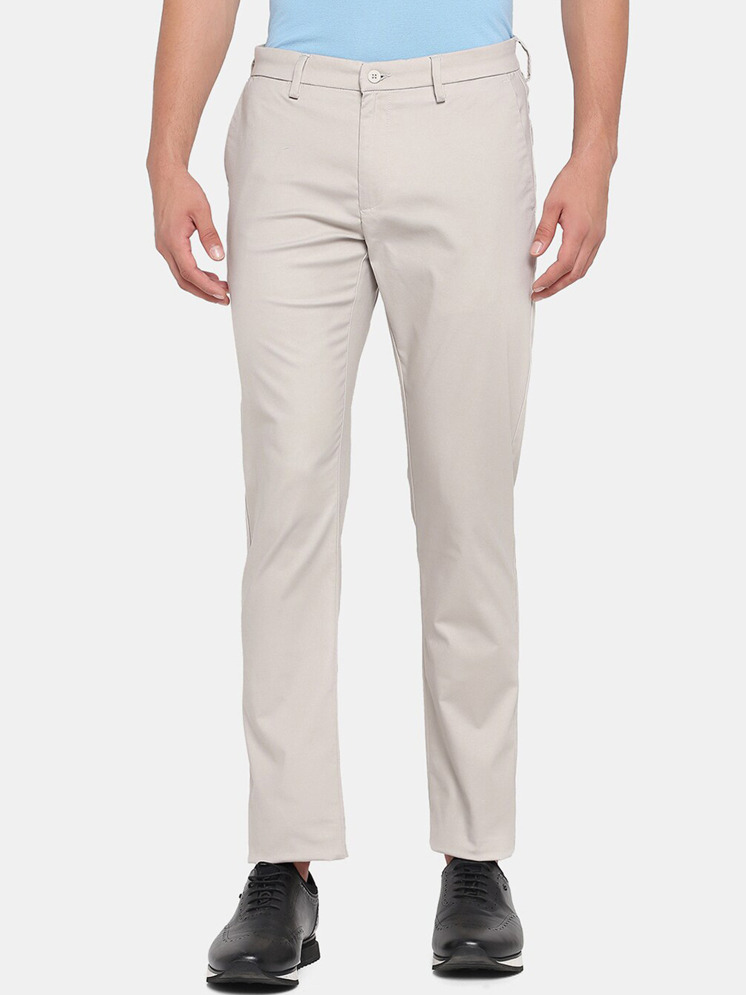 Blackberrys TechPro Men Stone Casual Slim Fit Trouser