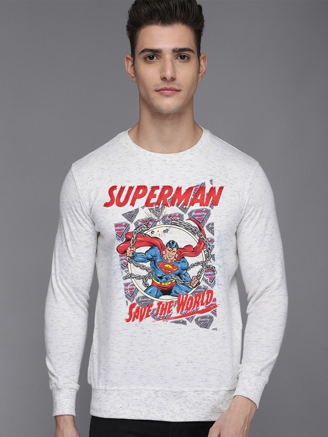 Free Authority Men Printed Superman Sweatshirts