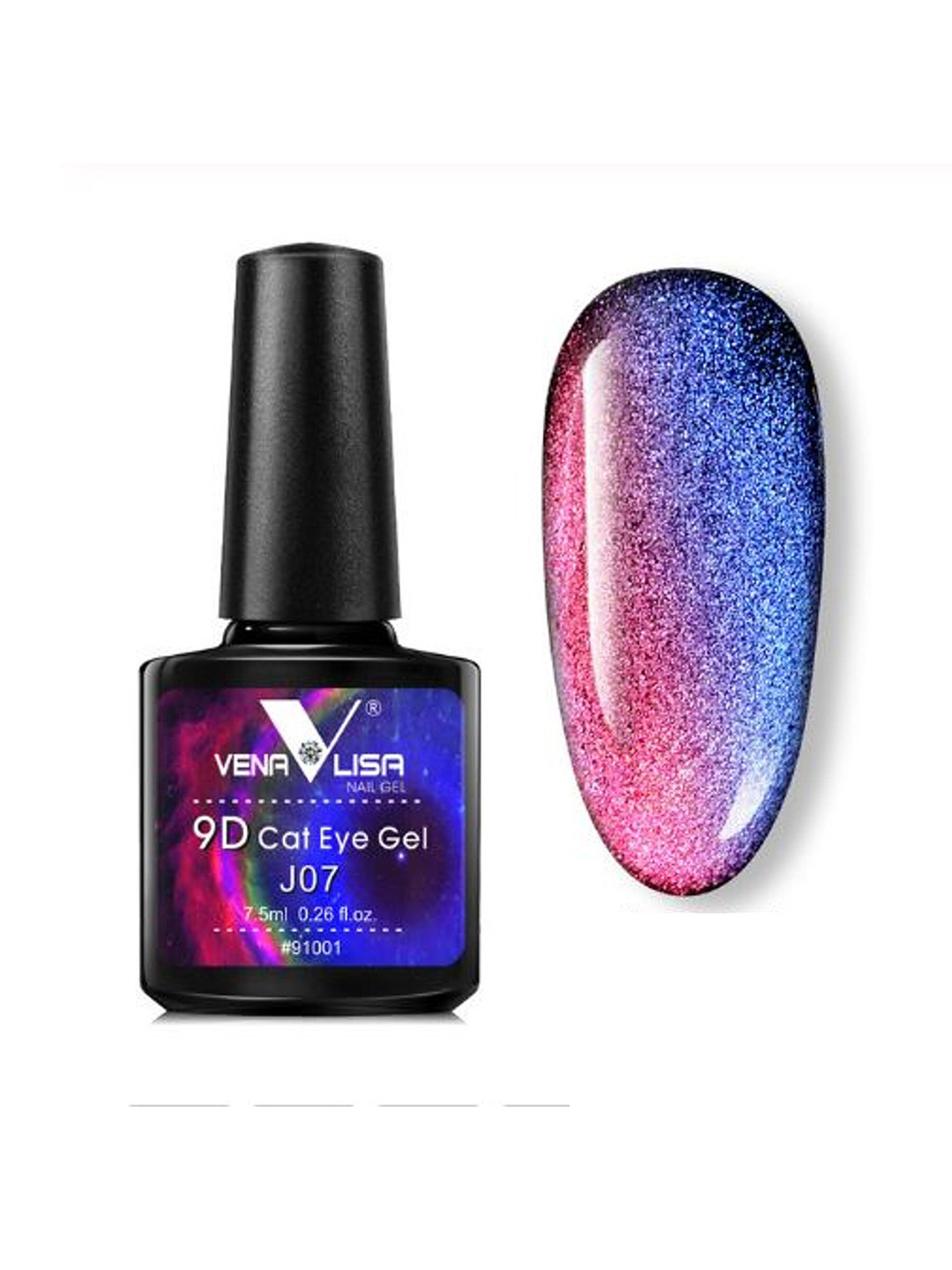 VENALISA 9D Cat Eye Galaxy Magnetic UV / LED Soak Off Nail Gel Polish 7.5ml- Shade J07