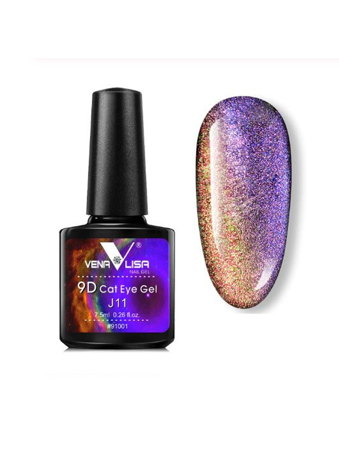 VENALISA 9D Cat Eye Galaxy Magnetic UV / LED Soak Off Nail Gel Polish 7.5ml- Shade J11