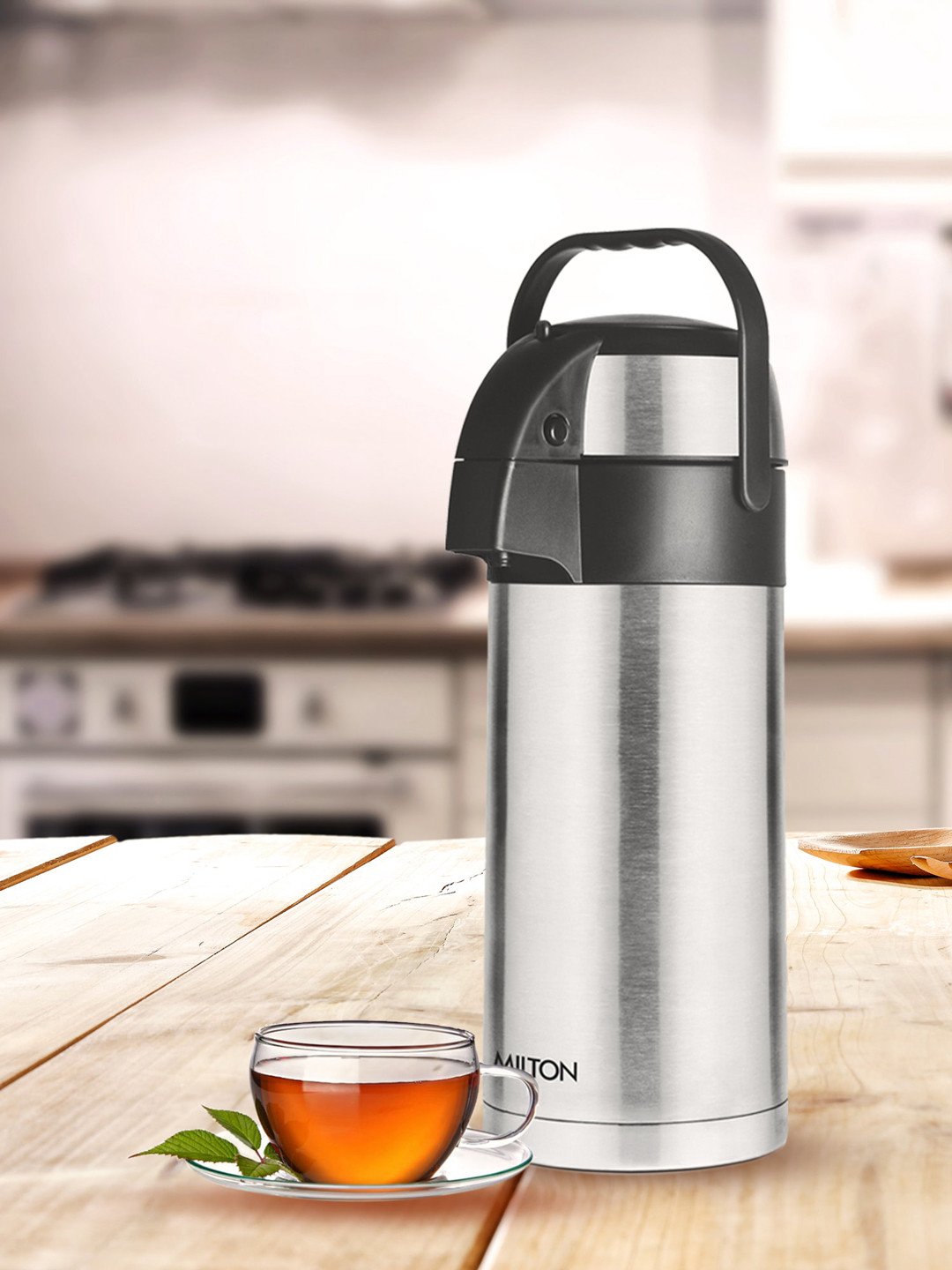 Milton Silver Colourblocked Stainless Steel Spill Proof Flask - 3.1L