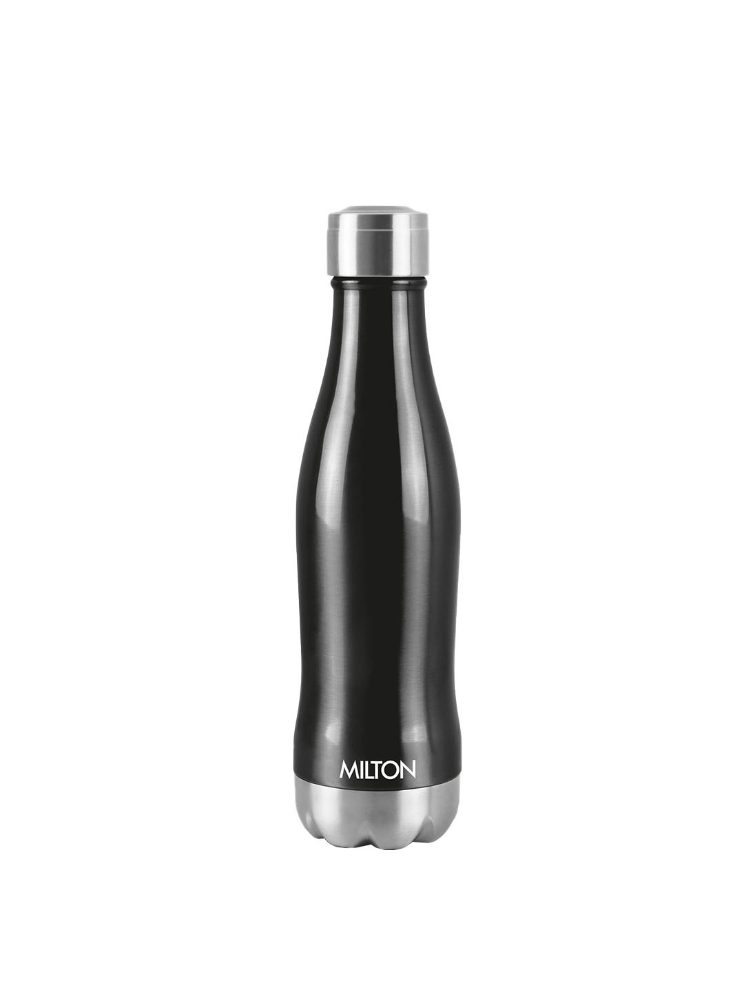 Milton New Duke 500 Black Solid Stainless Steel Spill Proof Water Bottle - 420ml