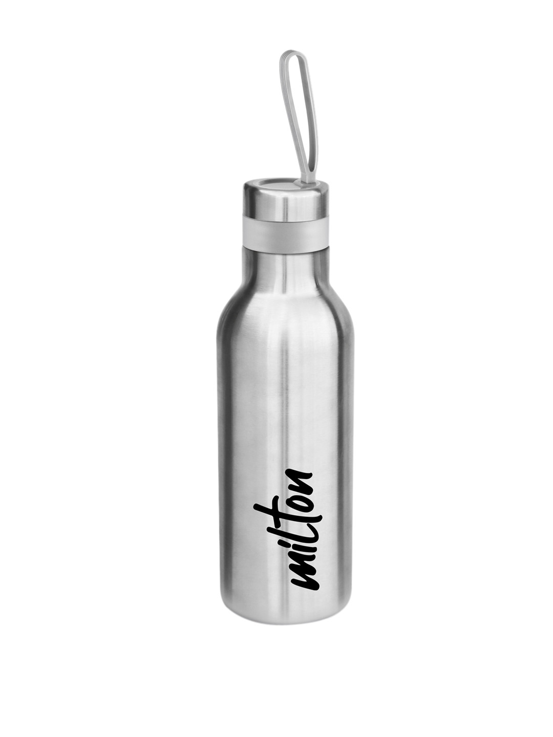 Milton Silver Solid Stainless Steel Spill Proof Water Bottle - 490ml