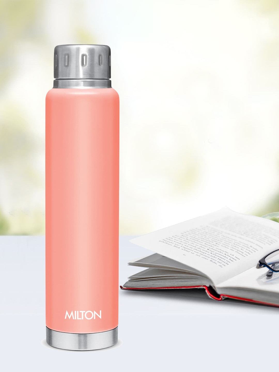 Milton Elfin Peach Thermosteel Spill Proof Water Bottle - 750ml