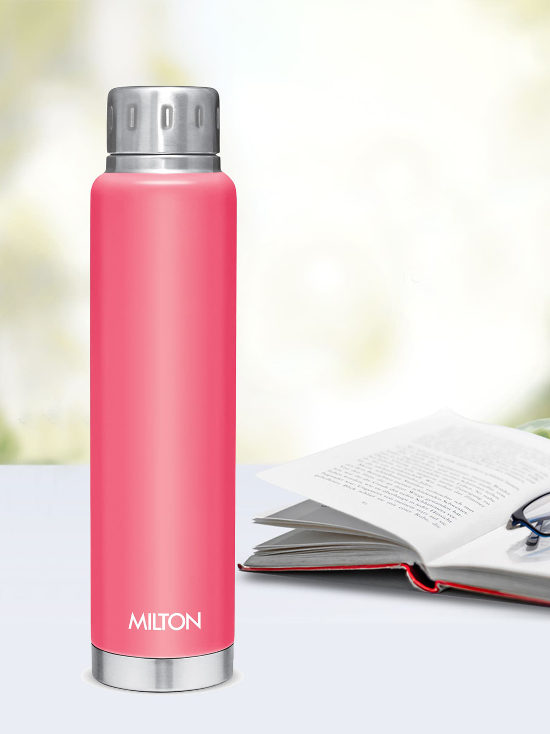 Milton Elfin Pink Stainless Steel Spill Proof Water Bottle - 750ml
