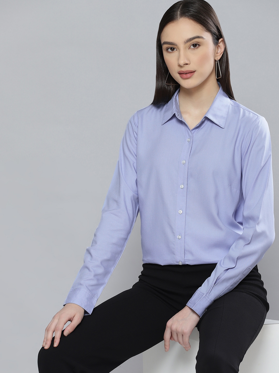 blue formal shirt women