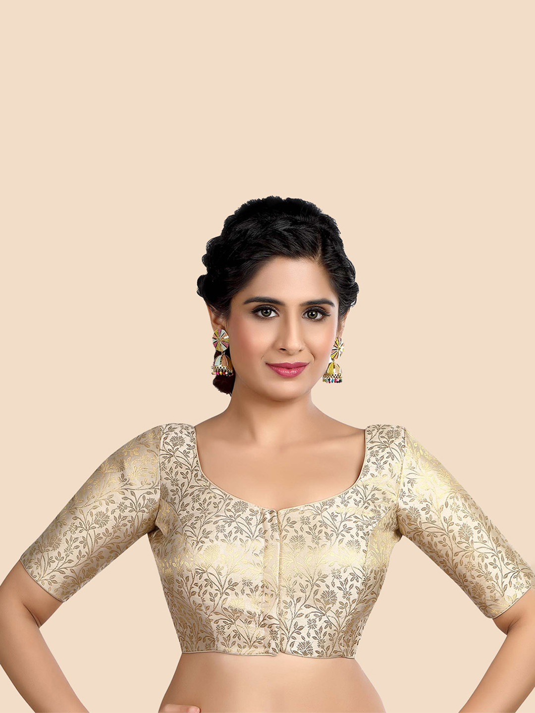 neckbook Woven Design Saree Blouse