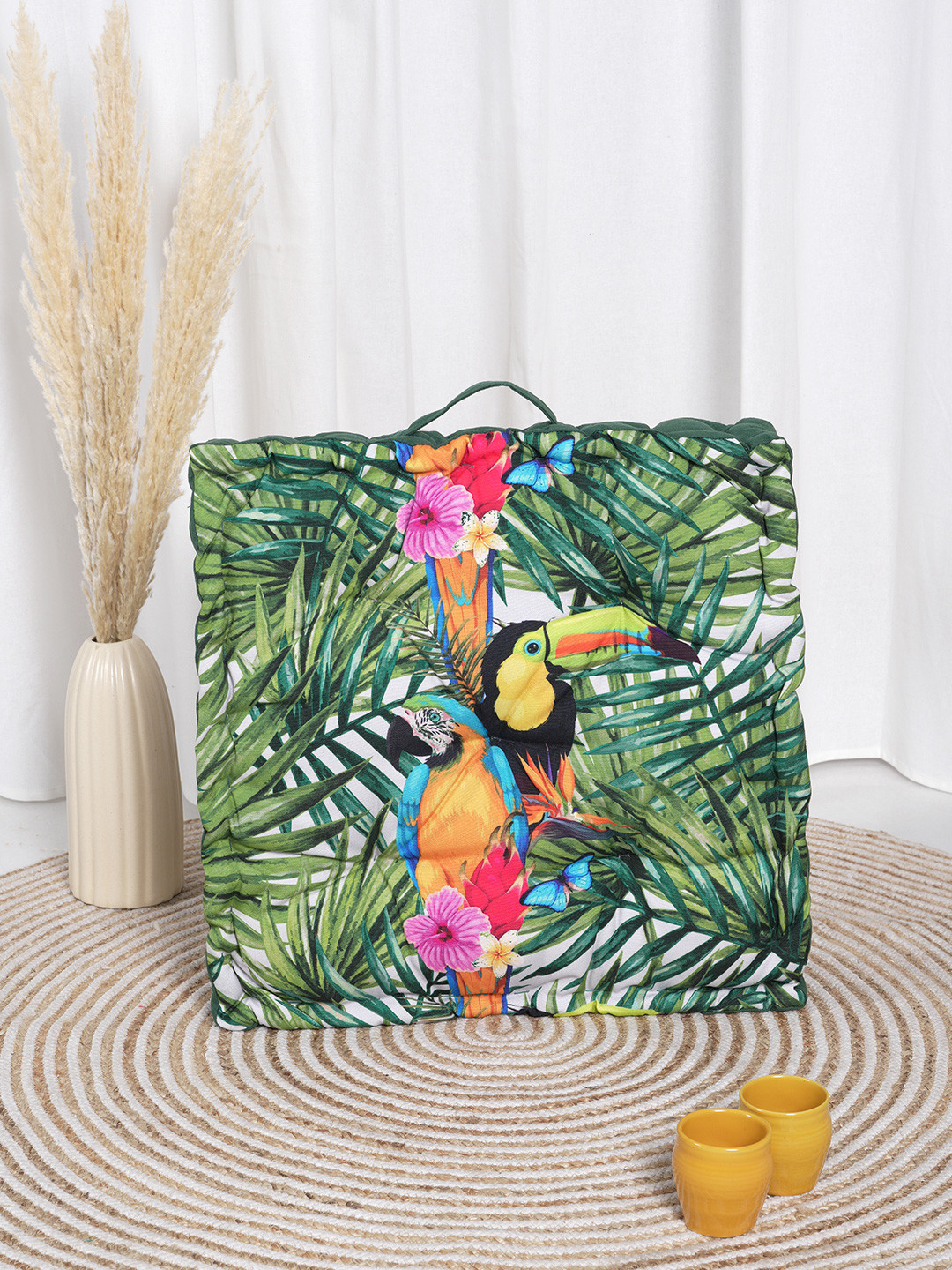 BLANC9 Toucan Digitally Printed Square Floor Cushion