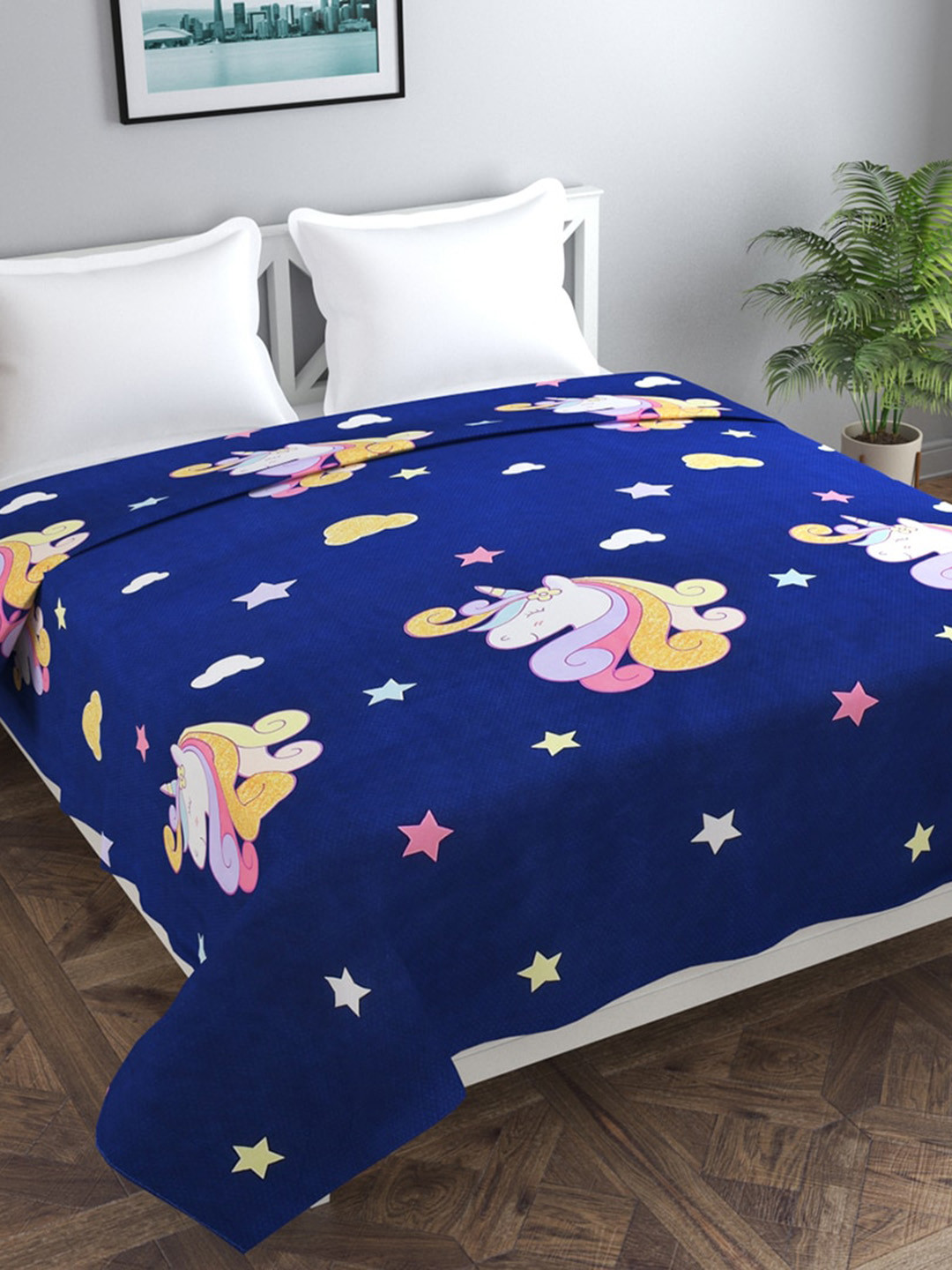 MORADO Unicorn Printed Double Queen Duvet Cover