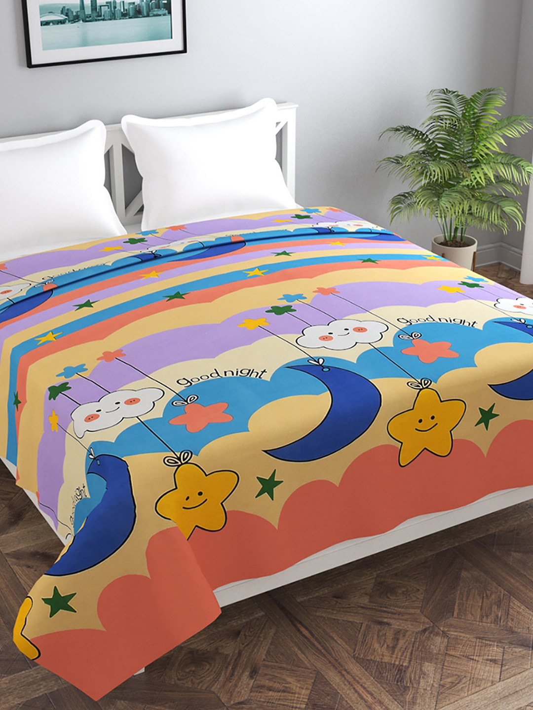 MORADO Beige Print Duvet Cover