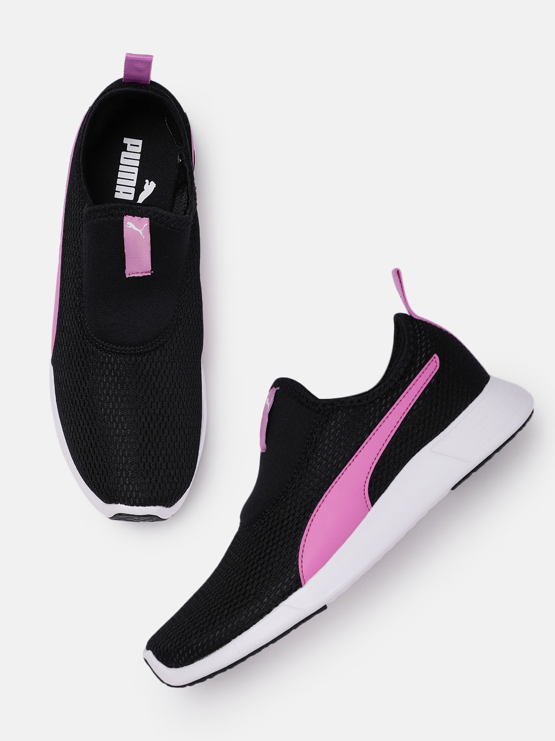 Puma Women Black Dusk Slip-On Sneakers