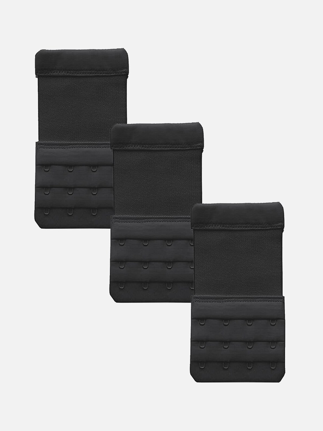 FIMS Women Pack of 3 Black Stretchable Bra Extenders