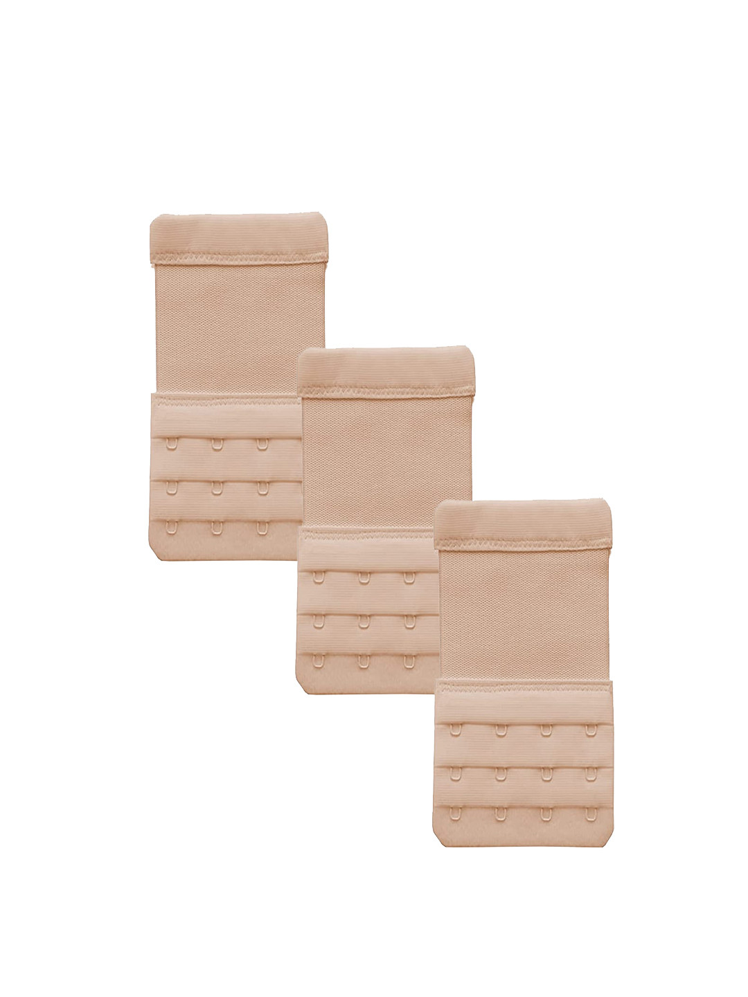 FIMS Women Pack Of 3 3 Hook & 3 Eye Stretchy Bra Extensions