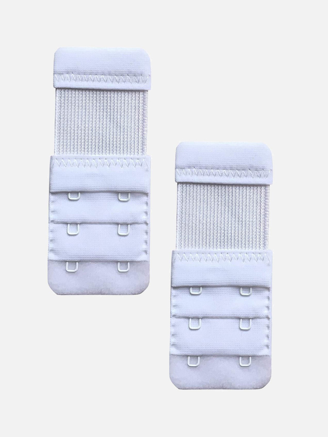 FIMS Women Bra Extenders 2 Hook 3 Eye Pack of 2 White Stretchy Bra Extension