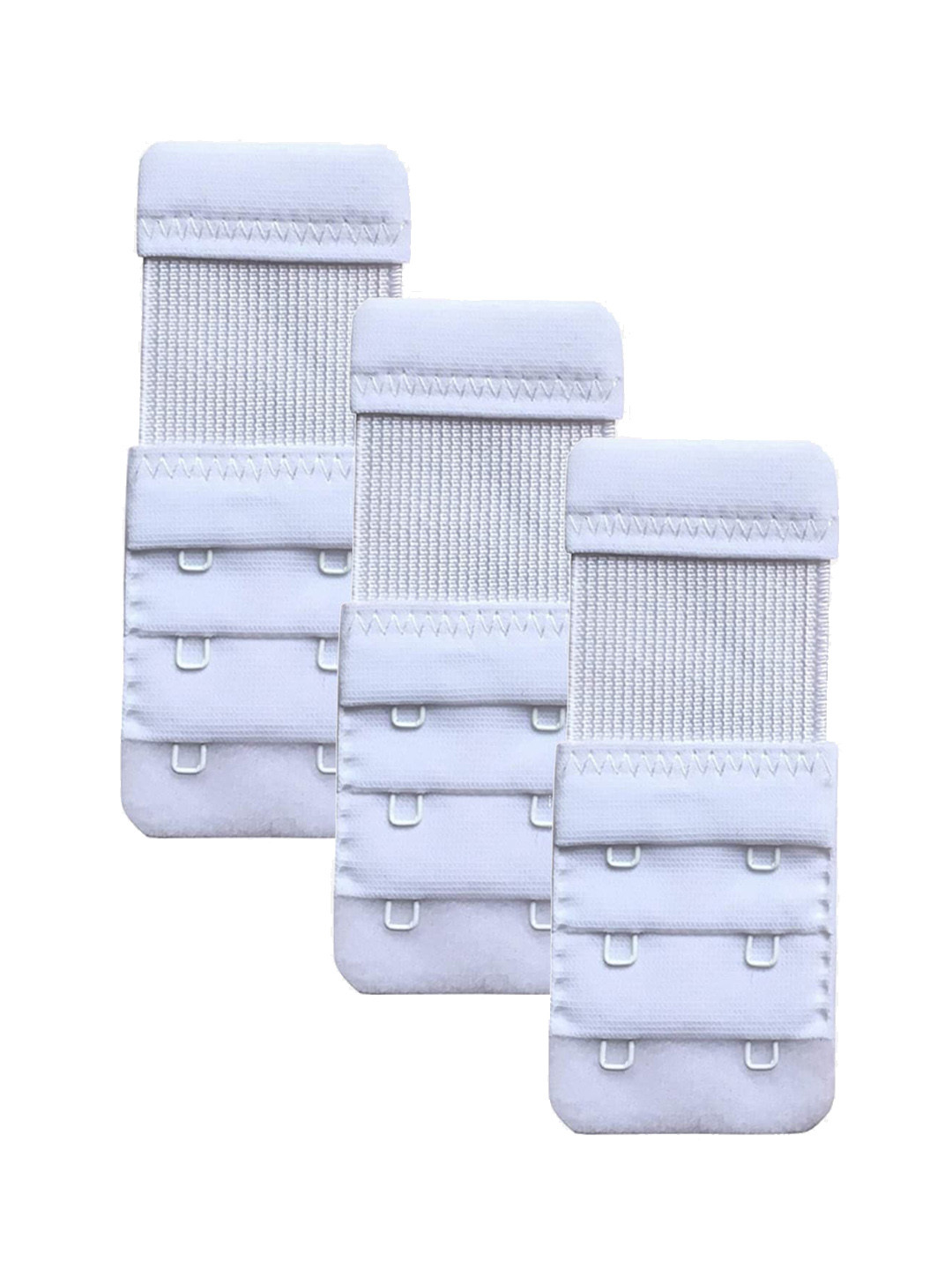 FIMS Women Pack of 3 White Stretchable Bra Extenders