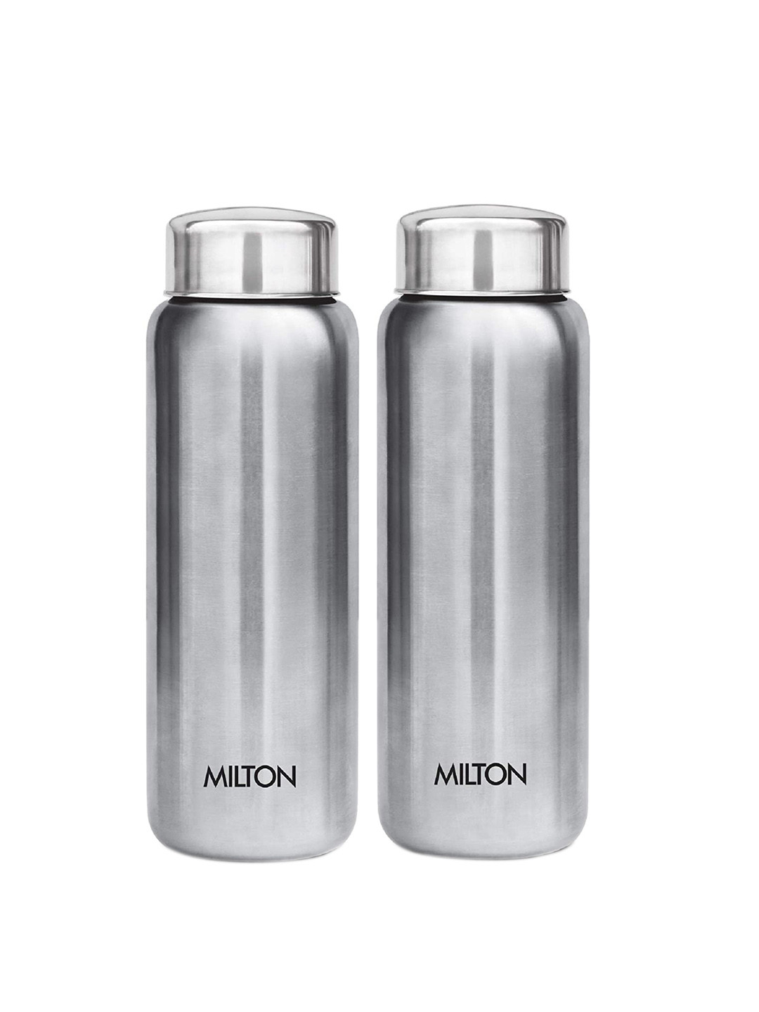 Milton Aqua Silver Stainless Steel Spill Proof 2 Piece Water Bottle - 750ml