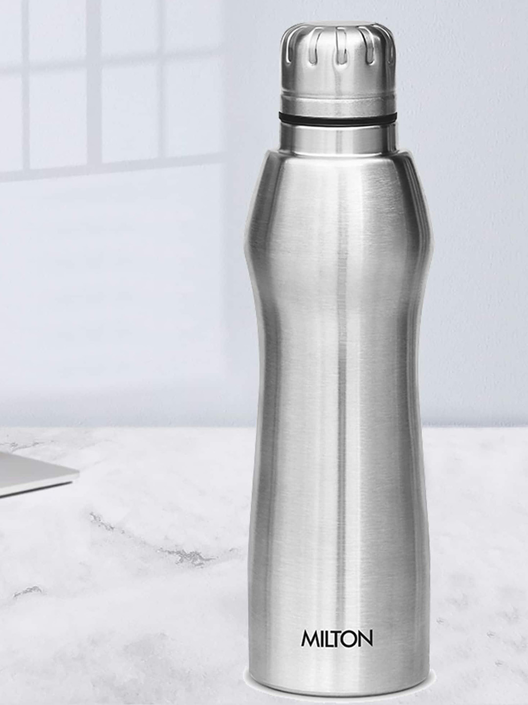 Milton Elate Silver Stainless Steel Spill Proof 5 Piece Water Bottle - 840 ml