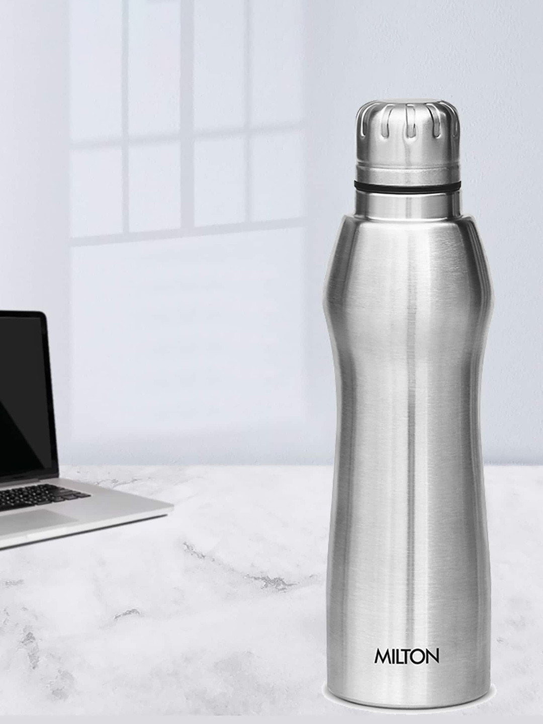 Milton Elate Silver Stainless Steel Spill Proof 5 Piece Water Bottle - 620 ml