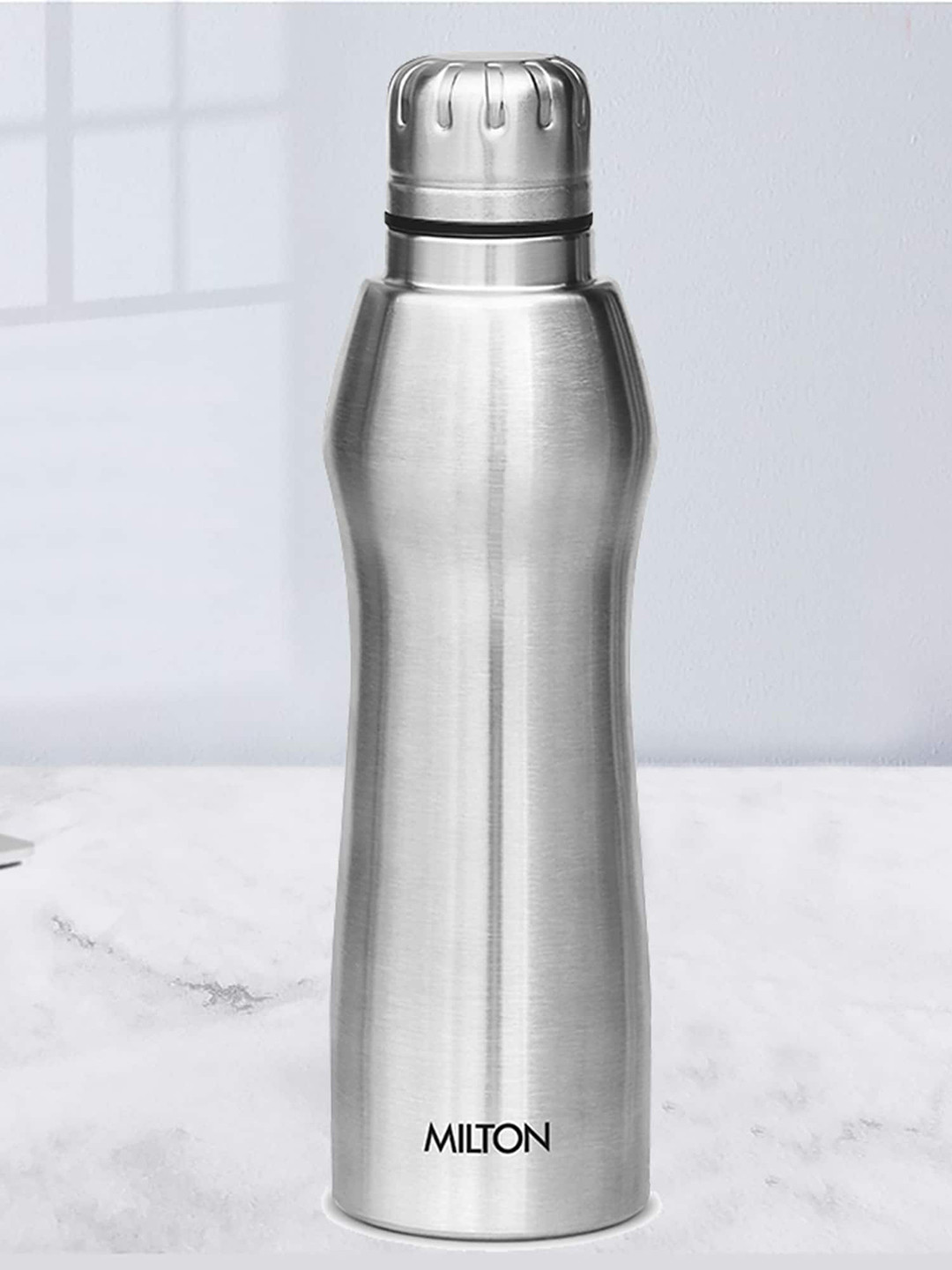 Milton Elate 750 Silver Stainless Steel Spill Proof 4 Piece Water Bottle - 620 ml