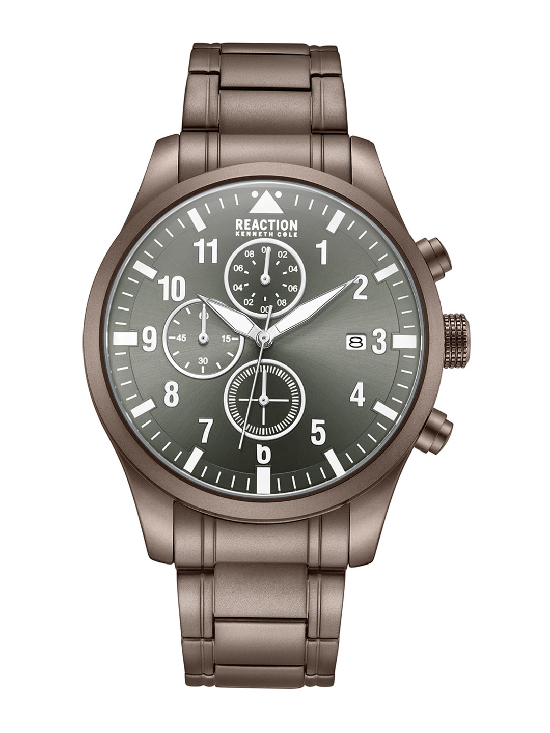 REACTION KENNETH COLE Men Stainless Steel Bracelet Style Strap Analogue Watch KRWGK2192506