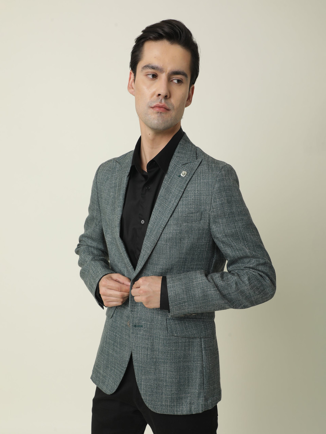 RARE RABBIT Men Drews Tailored Fit Solid Single-Breasted Blazers