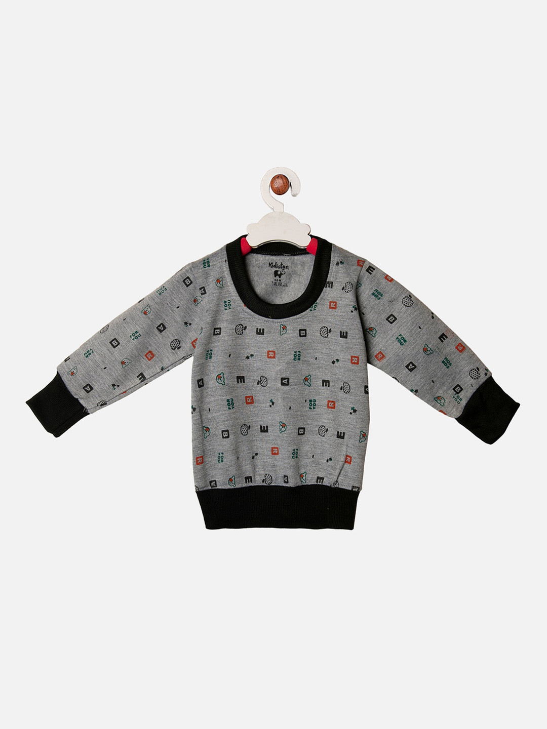TINY HUG Infants Typography Printed Tracksuit
