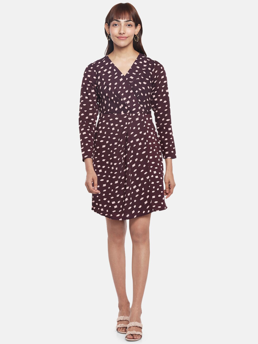 Annabelle by Pantaloons Purple Floral Formal Dress