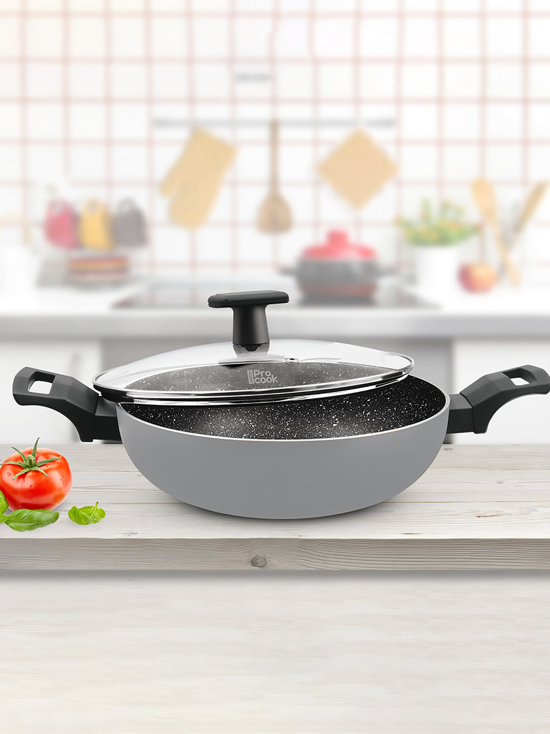 Milton Black Pearl Pro Cook Induction Kadhai 22 cm 2.1 Litre