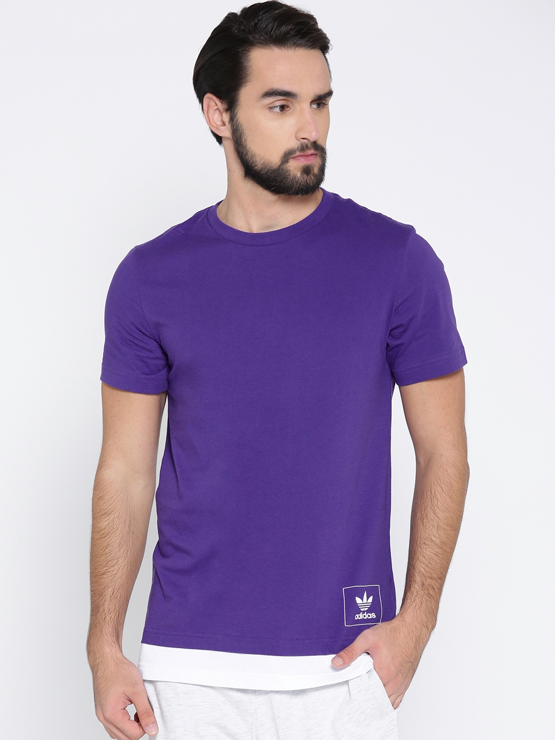 Men Purple Adidas Tshirts - Buy Men Purple Adidas Tshirts online in India