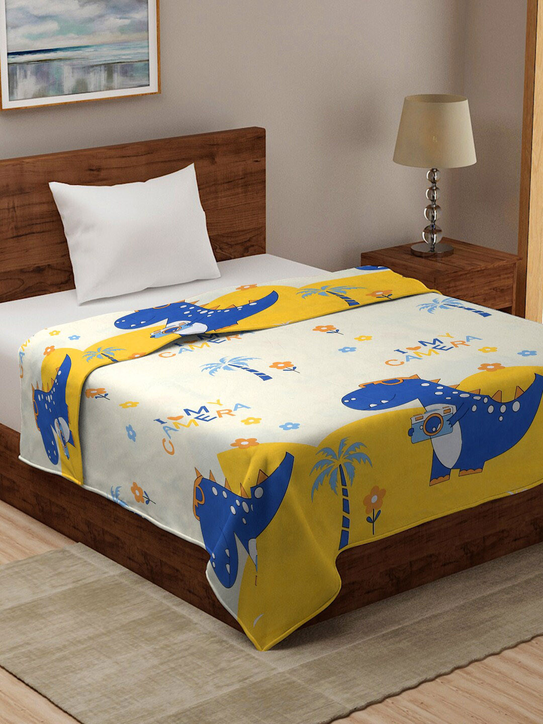 MORADO Yellow Printed Duvet Cover