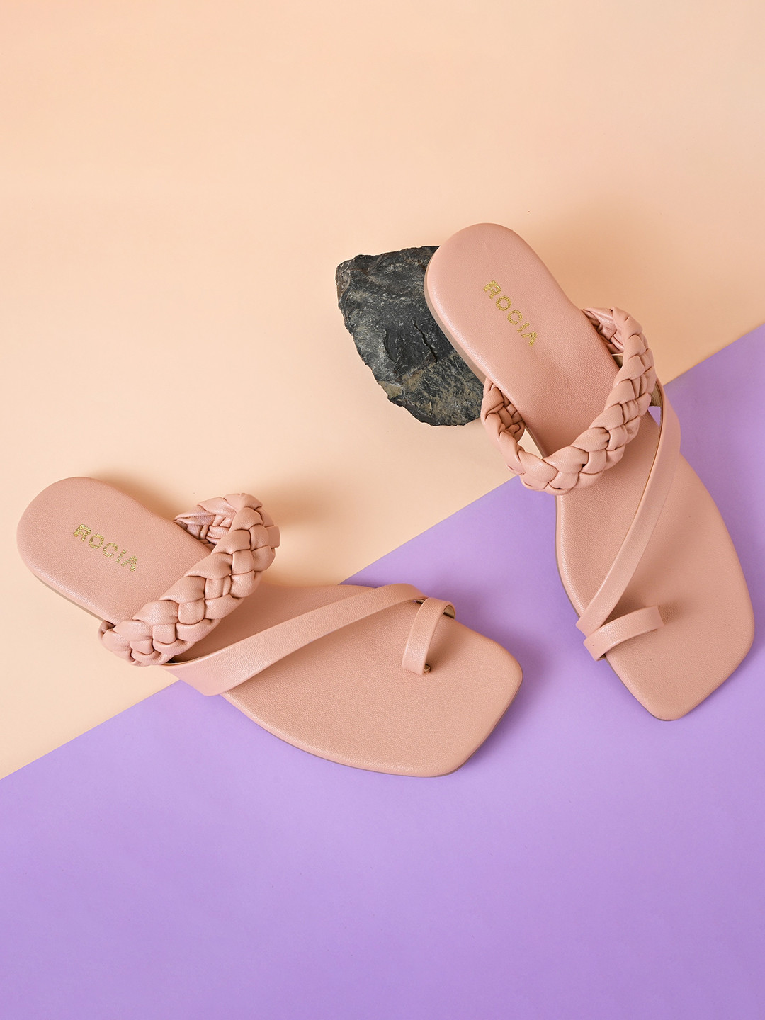 Rocia Women Braided Open-Toe Flats