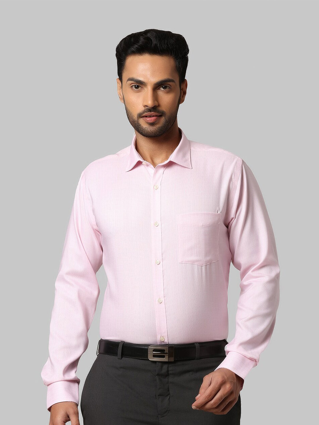 Park Avenue Men Red Slim Fit Striped Formal Shirt