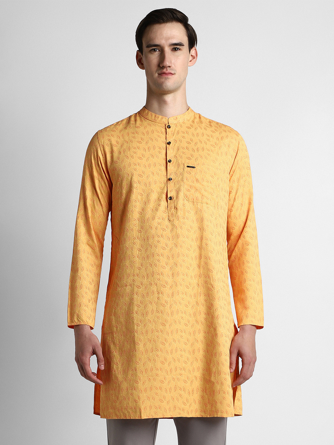 Peter England Men Navy Blue Kurta