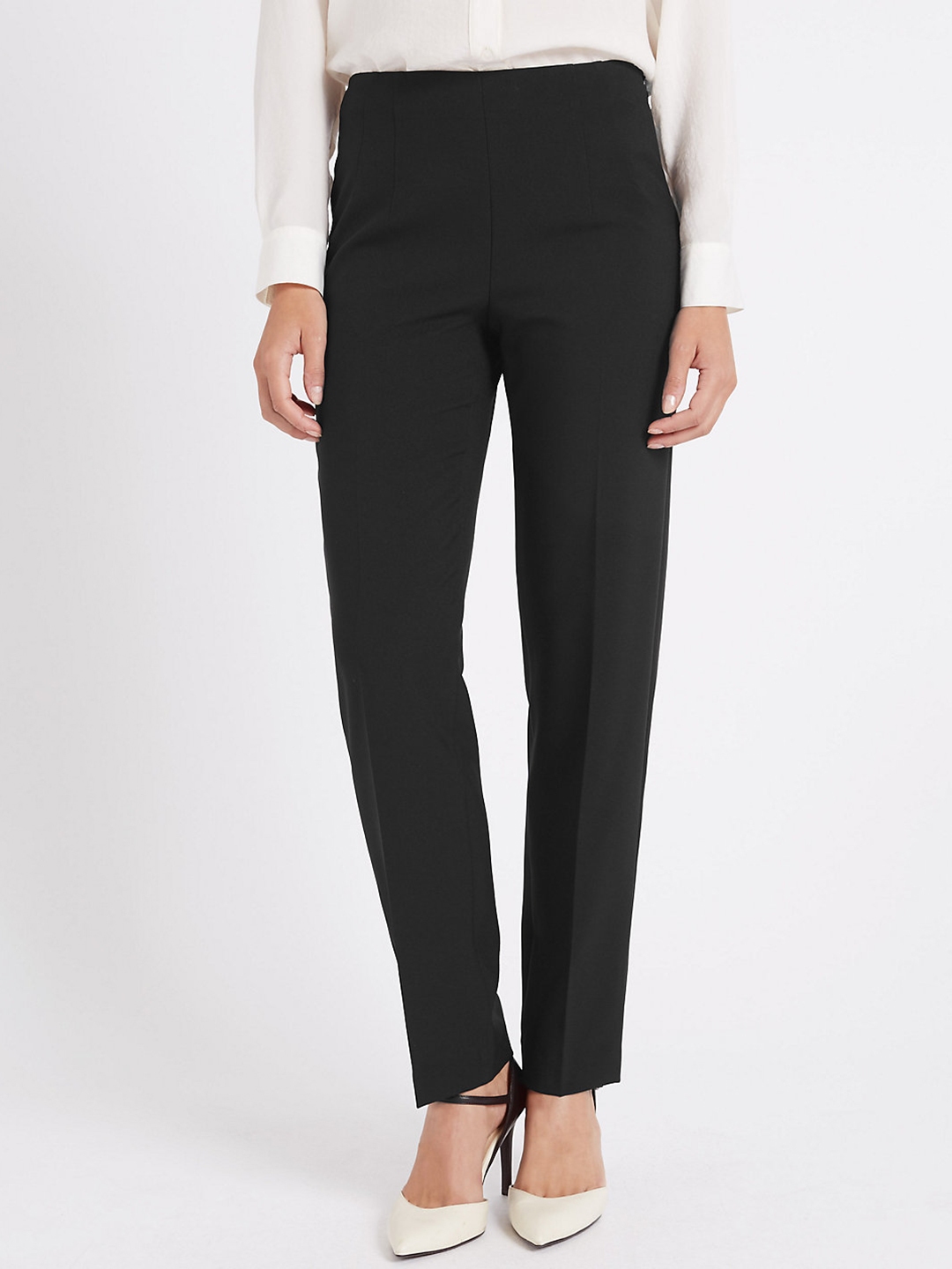 Marks and spencers womens black deals trousers