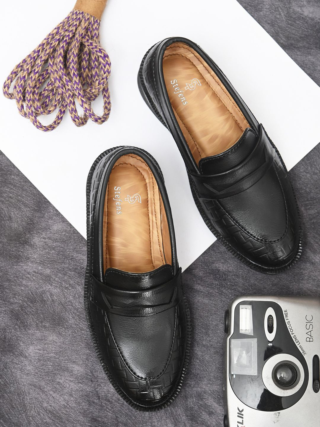 STEFENS Boys Leather Casual Loafers