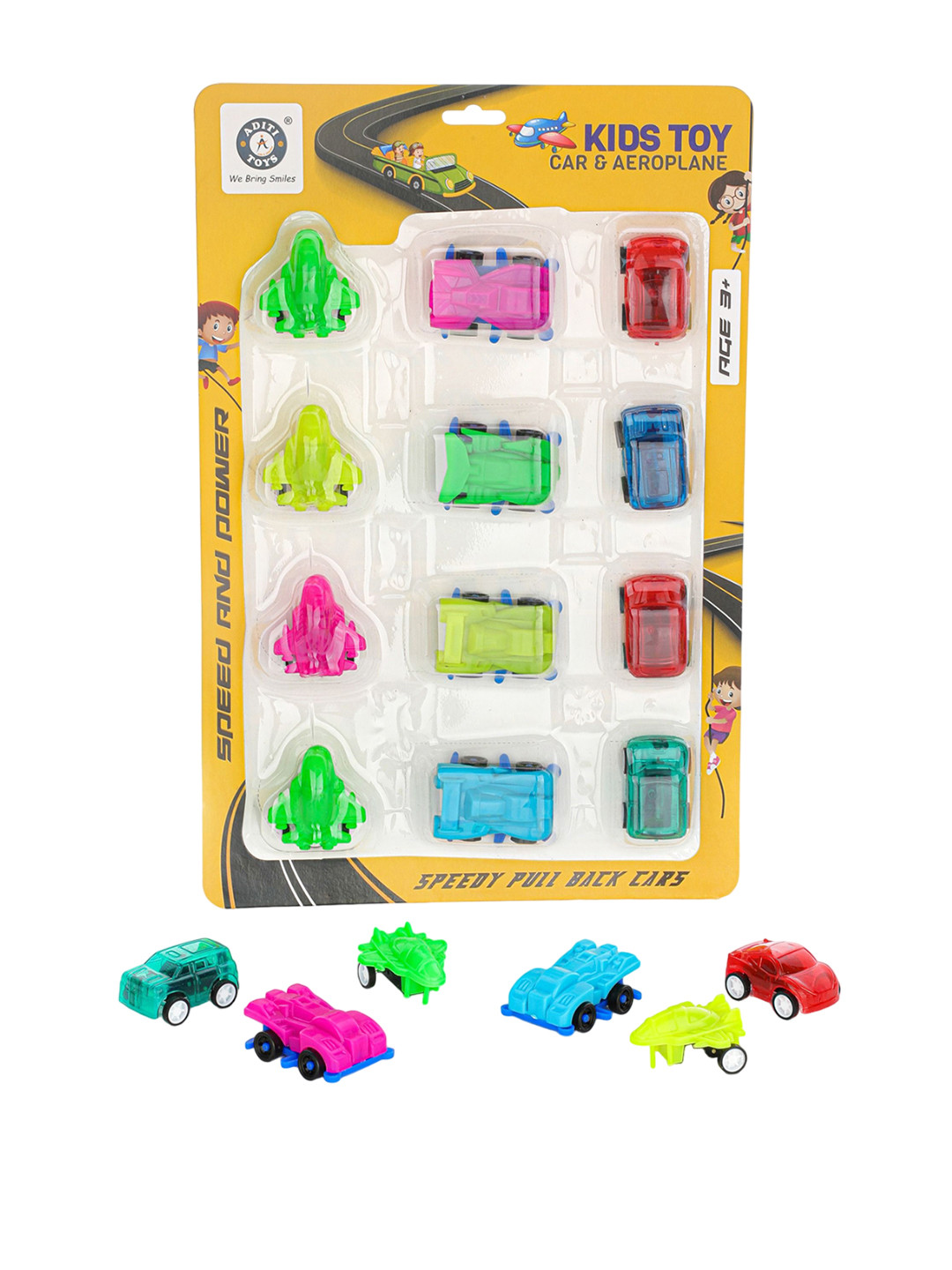 Aditi Toys Set of 12 BPA Free Toy Vehicles