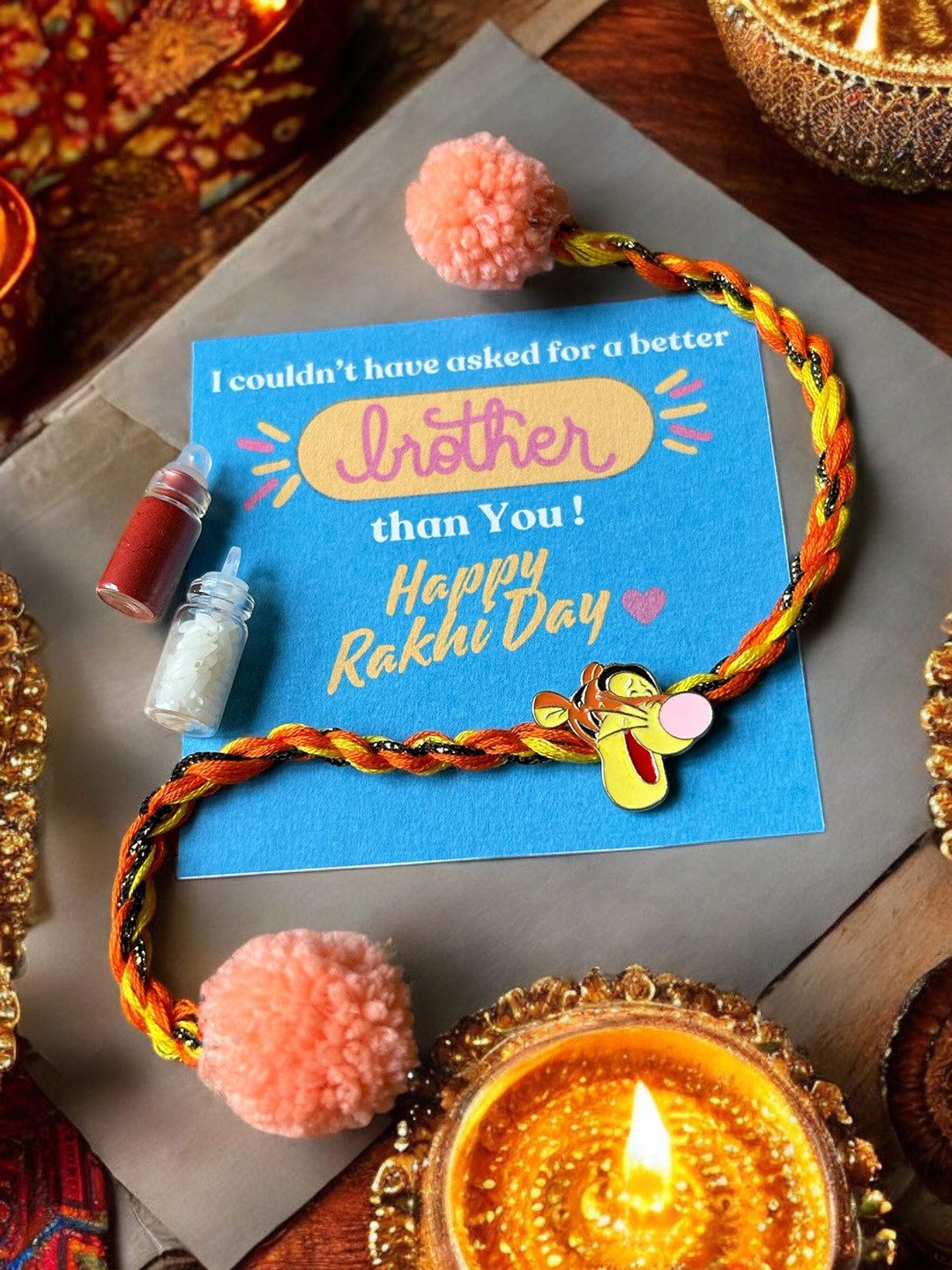 JEWELWATI Kids Sher Khan Thread Rakhi