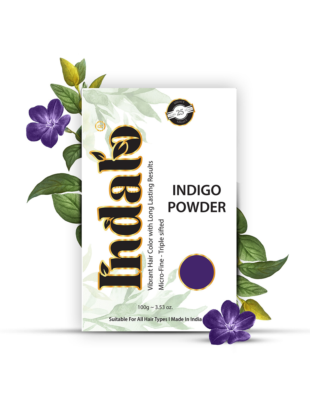 INDALO Set Of 2 Natural Hair Colour Henna & Indigo 100gm Each