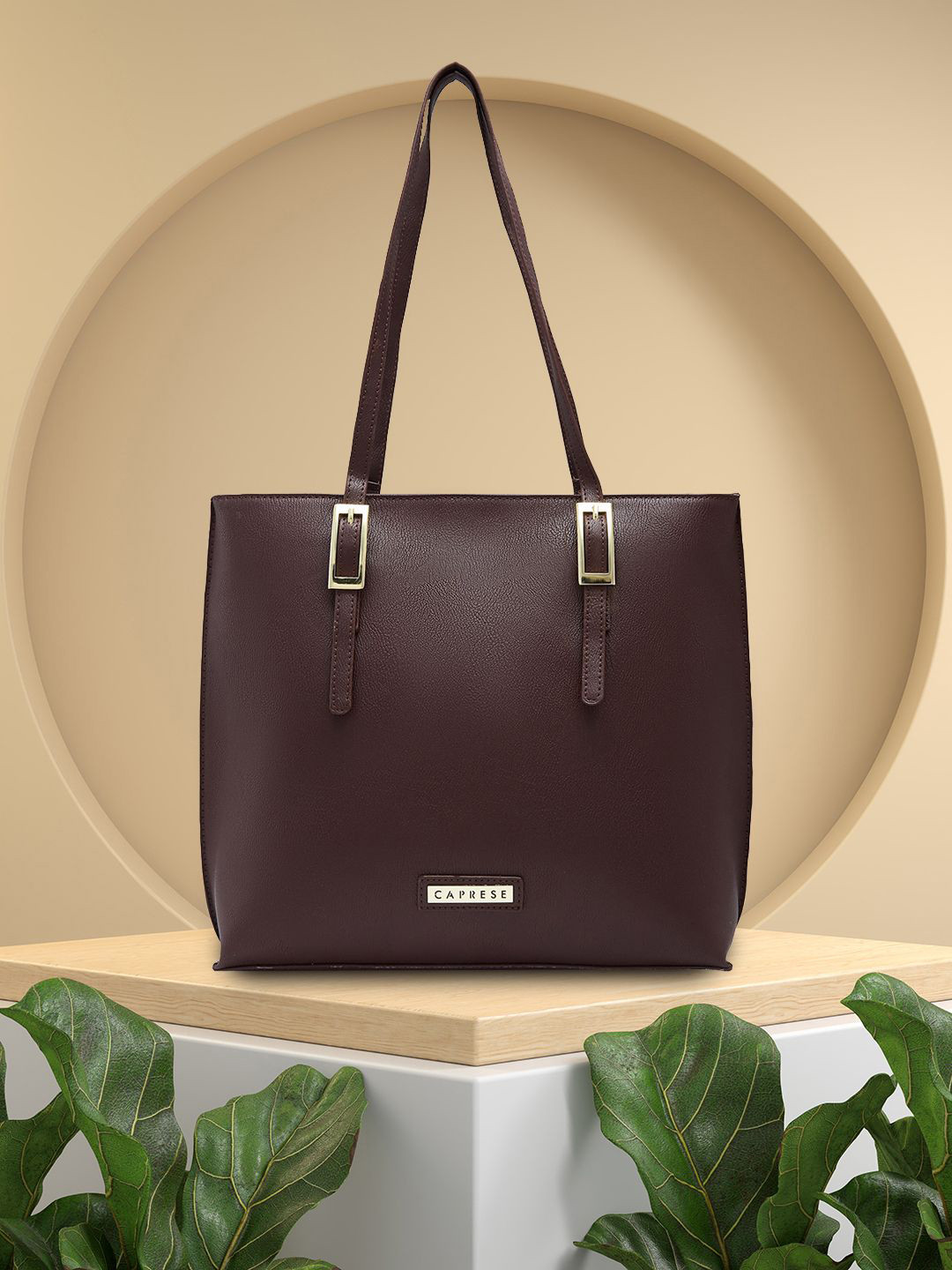Caprese Jenny Women Brown Medium Tote Bag