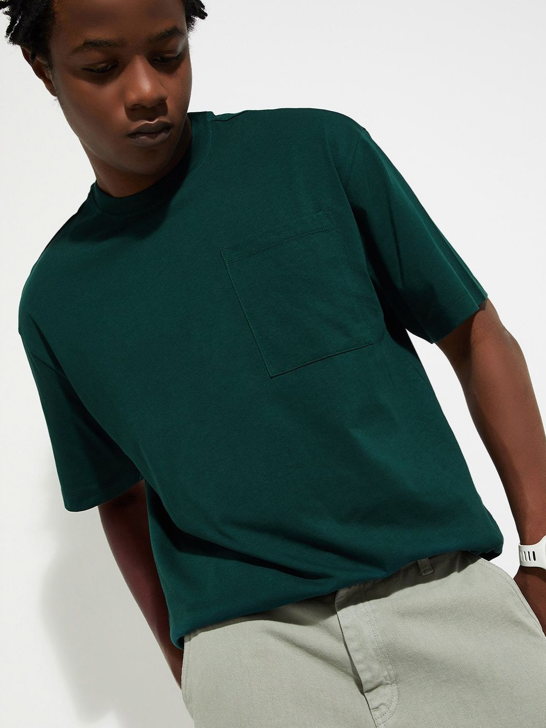 Max Urb_N Men Oversized Solid T-Shirt