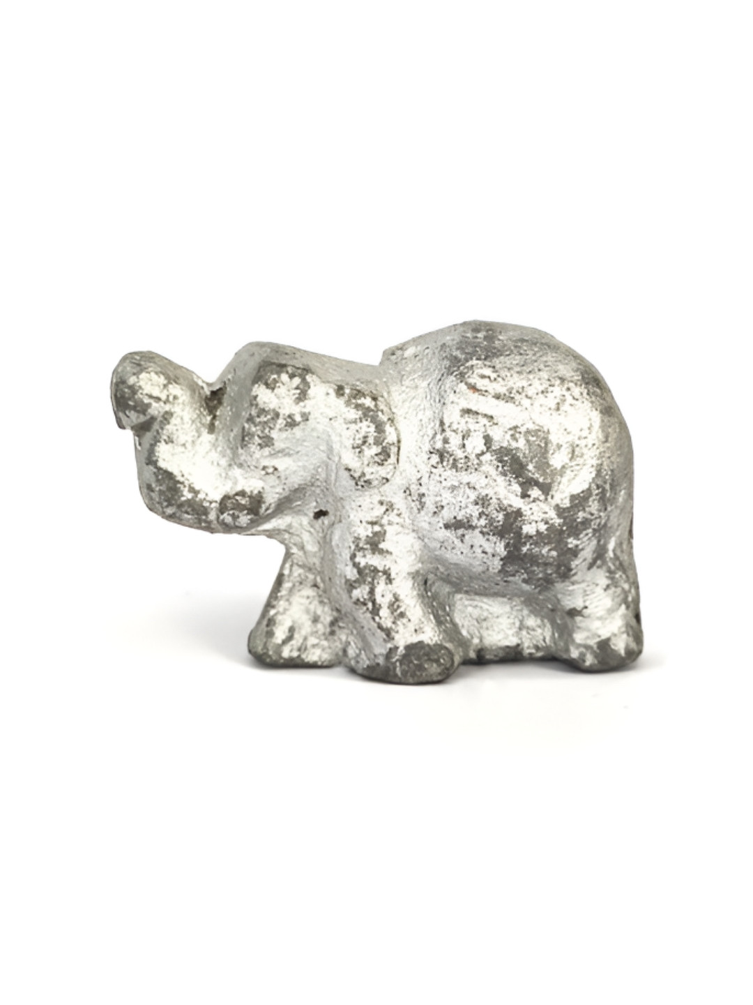 DOKCHAN Silver Toned Textured Lead Elepahant