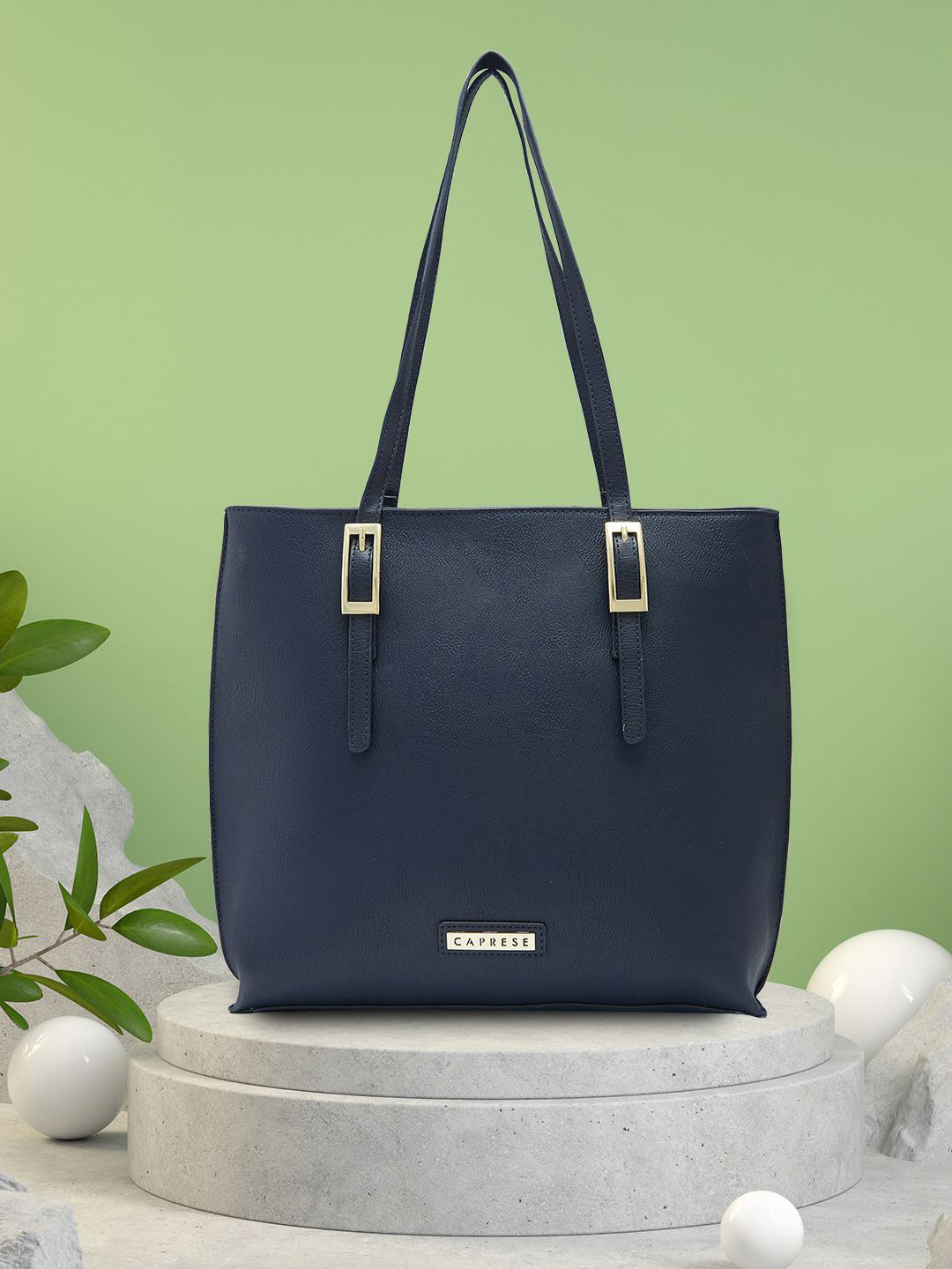 Caprese Jenny Women Navy Medium Tote Bag