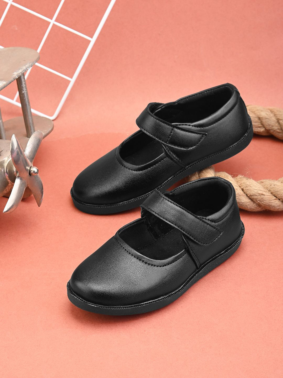 STEFENS Girls Round Toe Formal School Monk Shoes