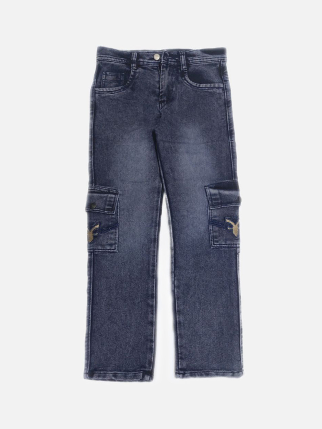 SKY HEIGHTS Boys Light Fade Cargo Jeans