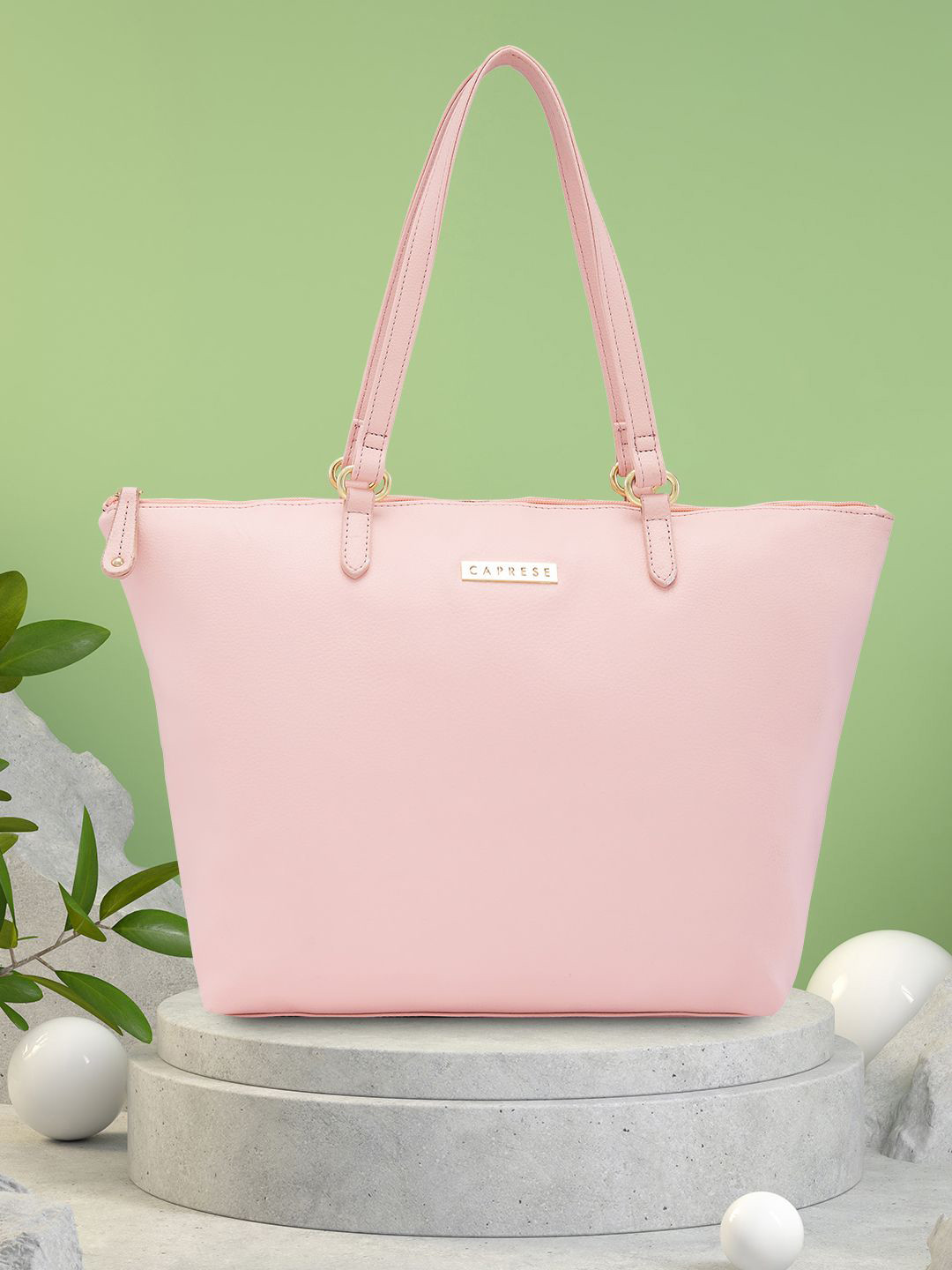 Caprese Ivy Women Peach Large Tote Bag