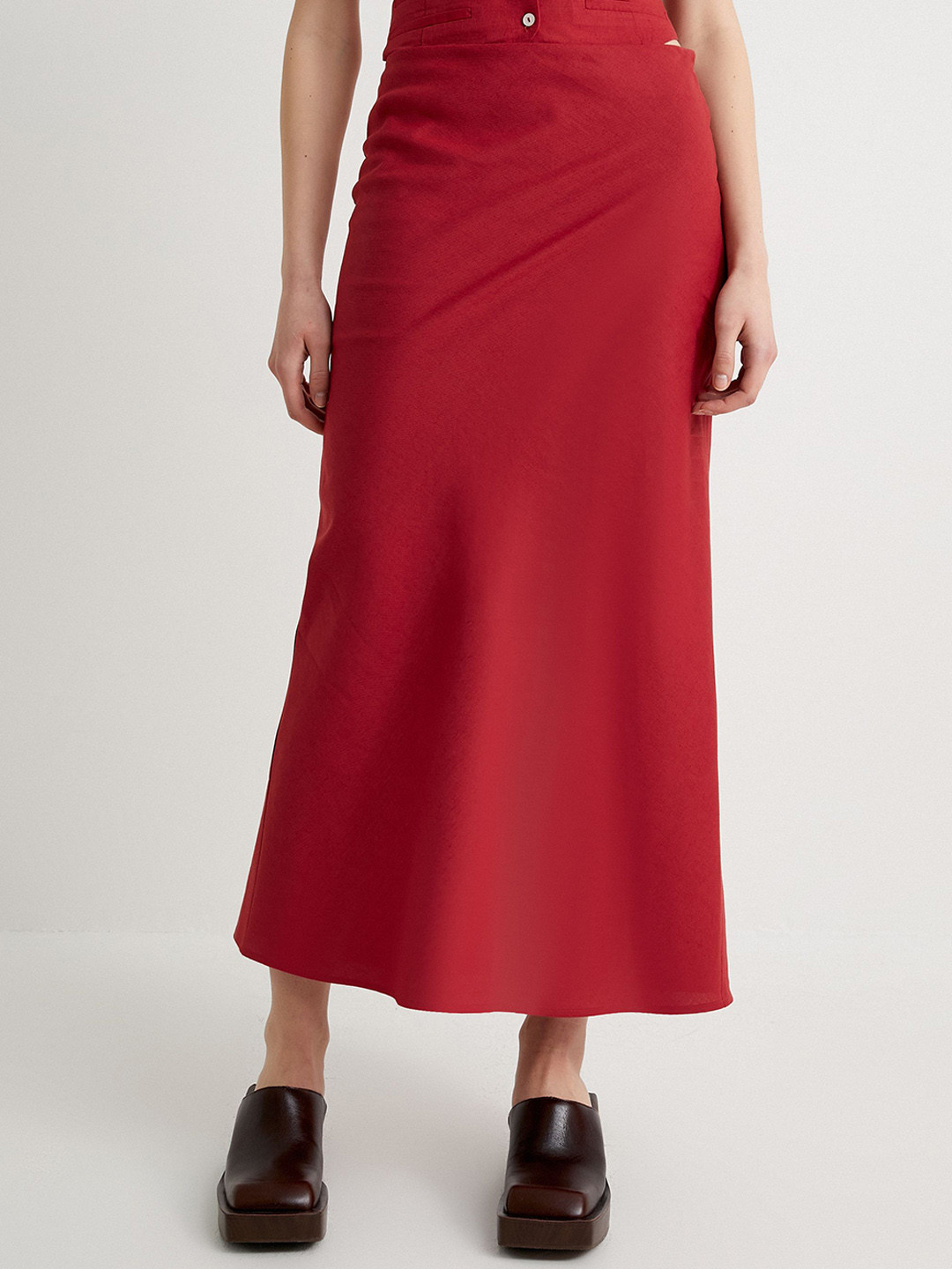 Koton Linen A-Line Maxi Skirts