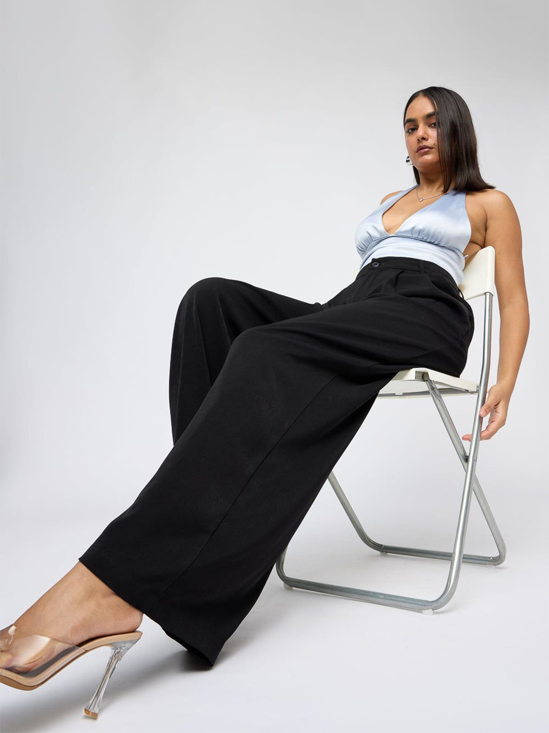 FREAKINS Noir Super Flared Korean Pants