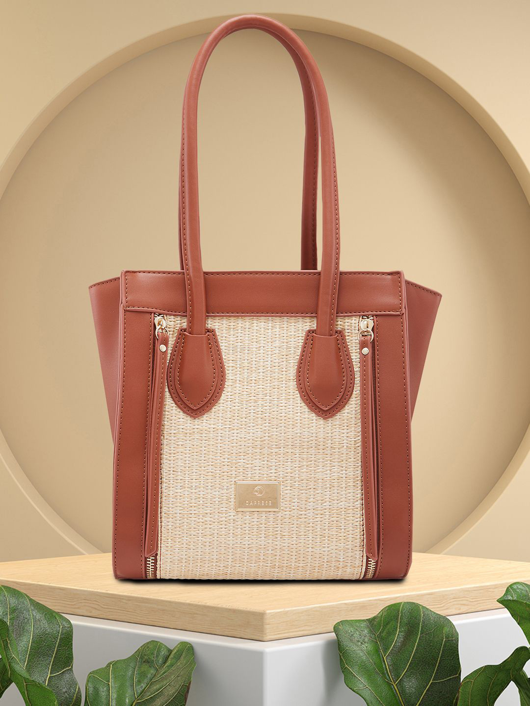 Caprese Georgia Women Brown Medium Satchel Bag